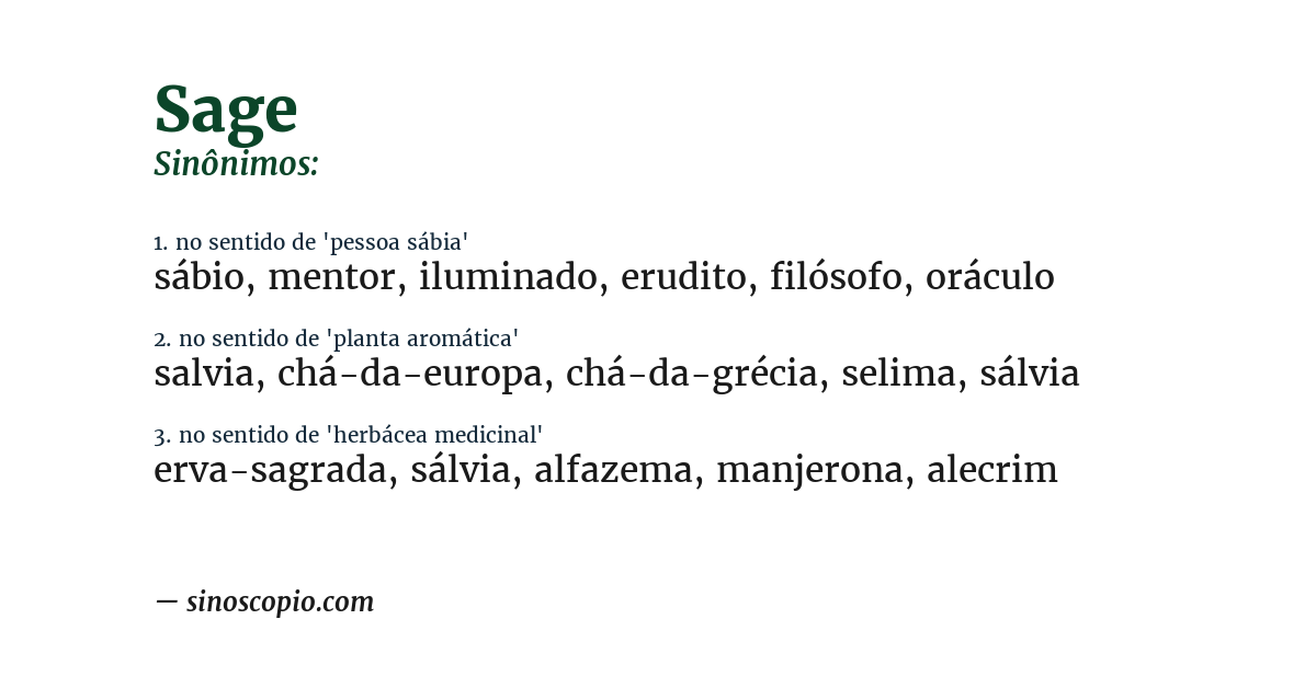 Sinônimo de sage