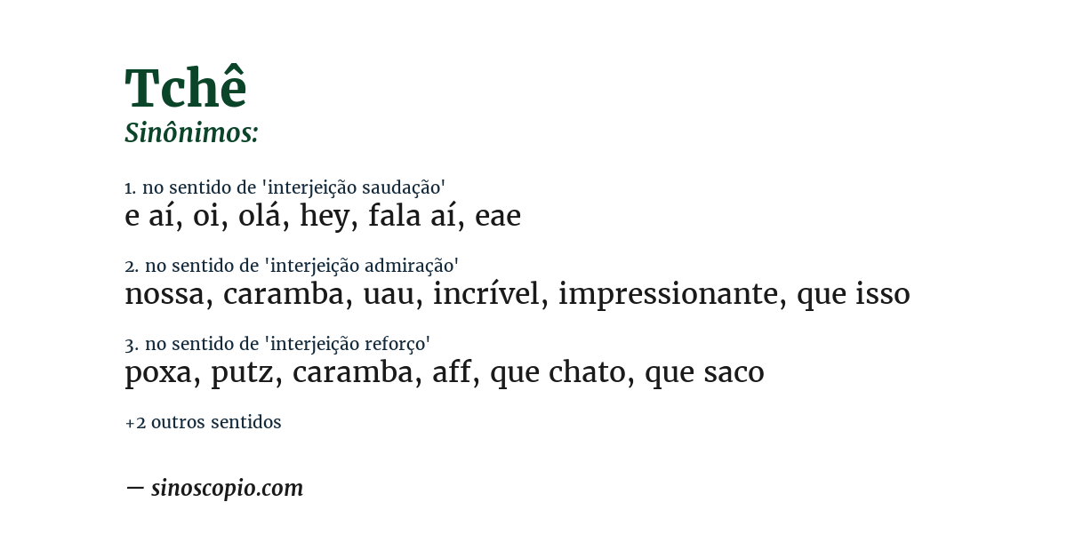 Sinônimo de tchê
