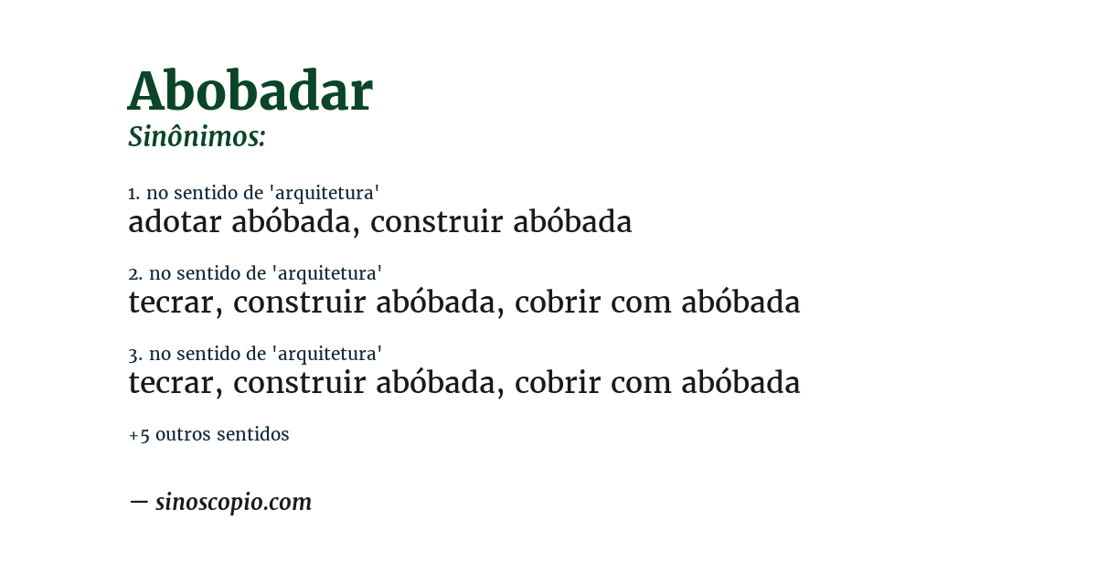 Sinônimo de abobadar