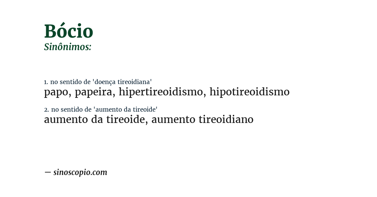 Sinônimo de bócio