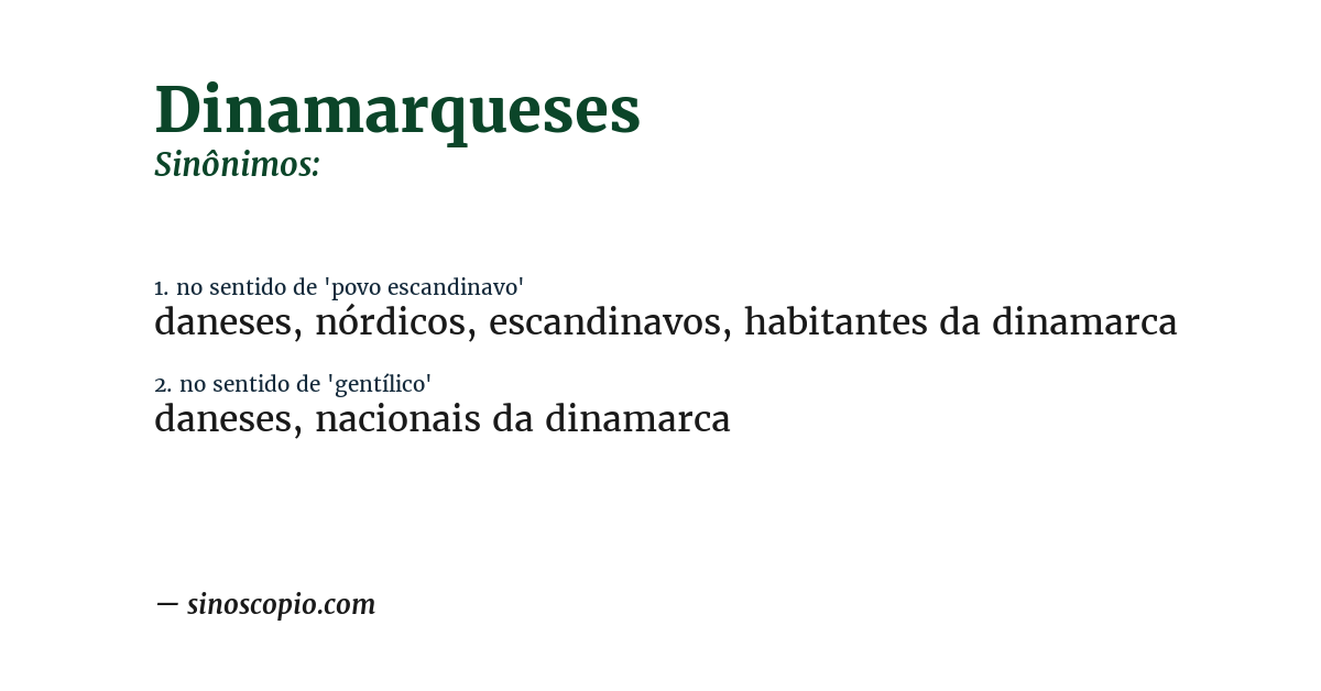 Sinônimo de dinamarqueses
