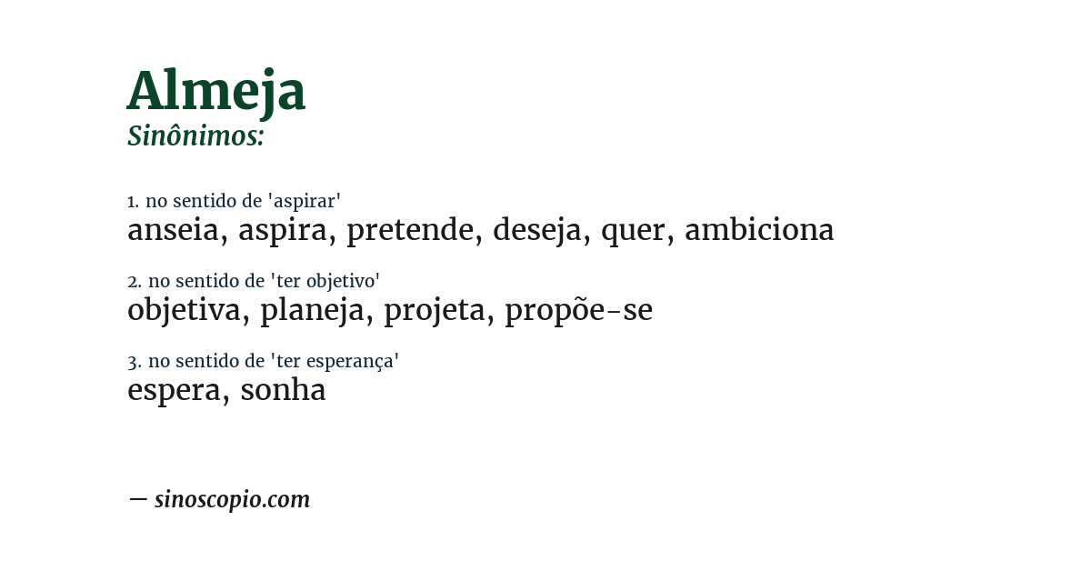 Sinônimo de almeja