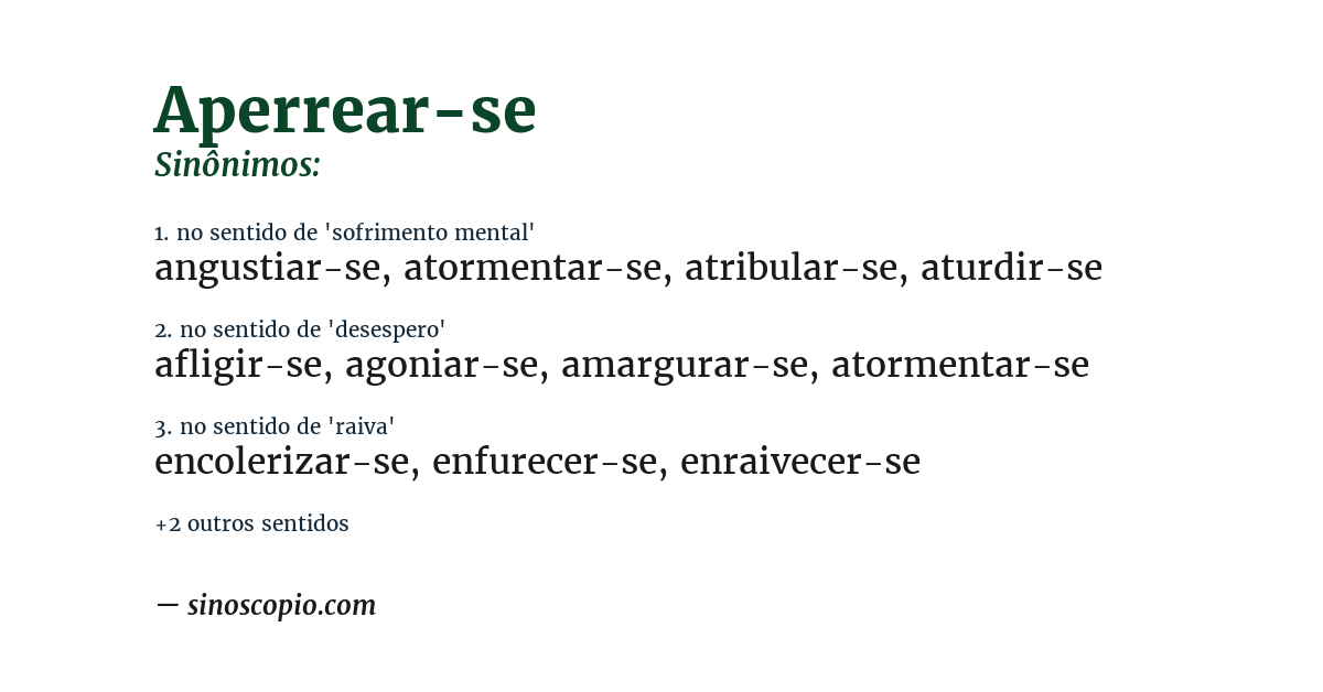 Sinônimo de aperrear-se