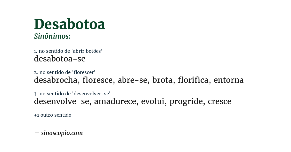 Sinônimo de desabotoa