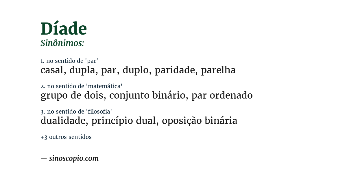 Sinônimo de díade