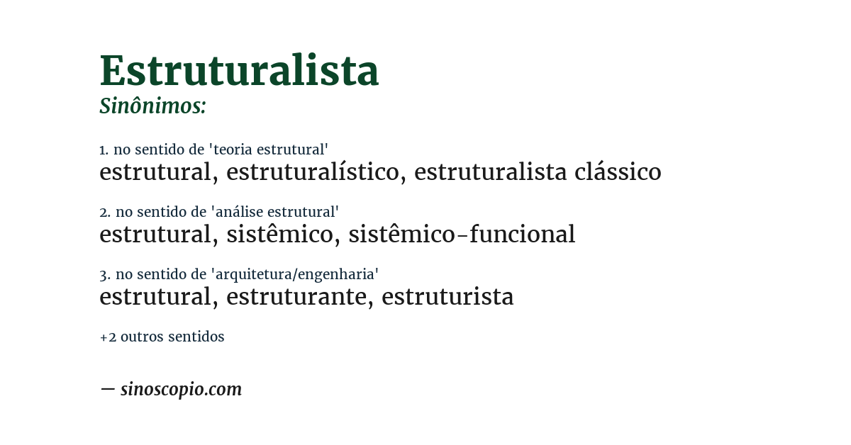 Sinônimo de estruturalista