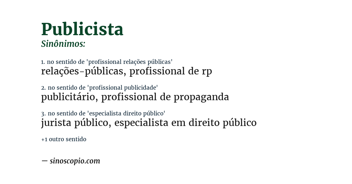 Sinônimo de publicista