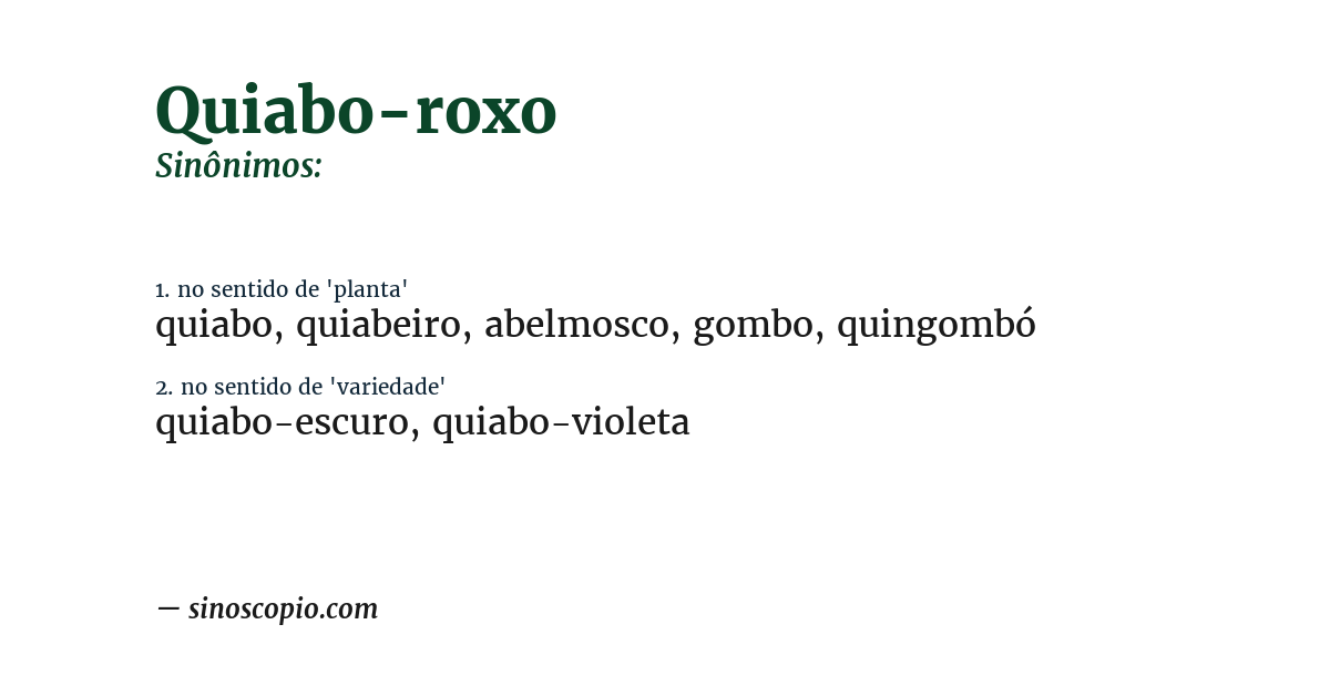 Sinônimo de quiabo-roxo