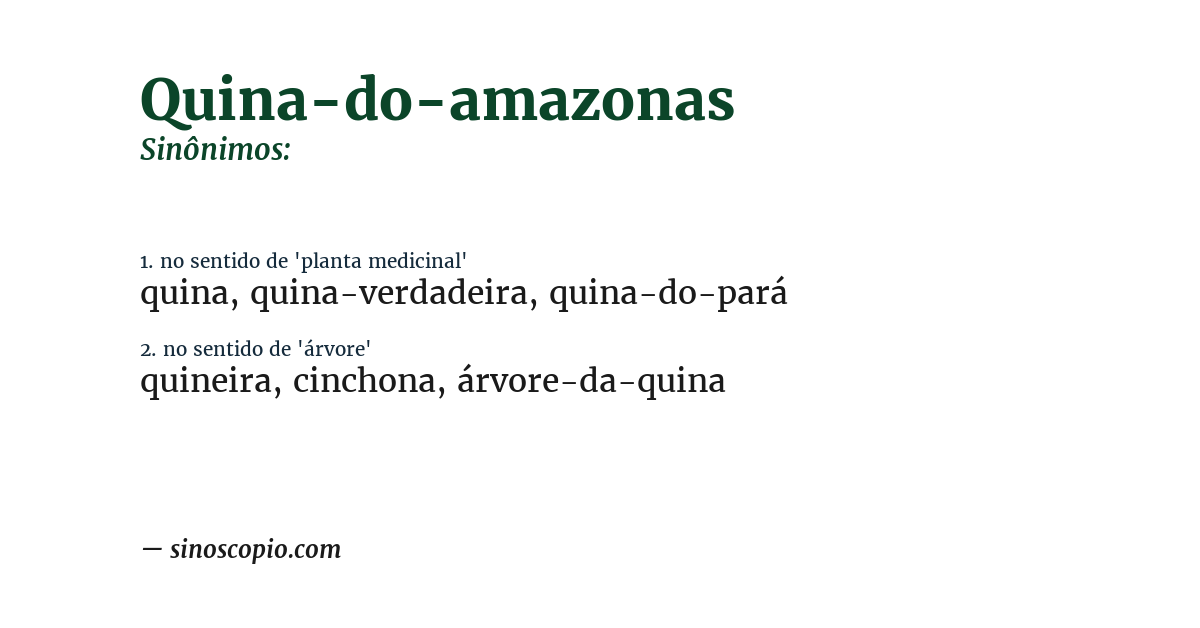 Sinônimo de quina-do-amazonas