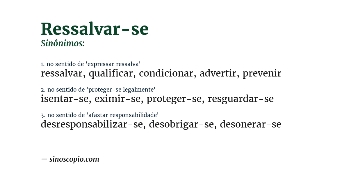 Sinônimo de ressalvar-se