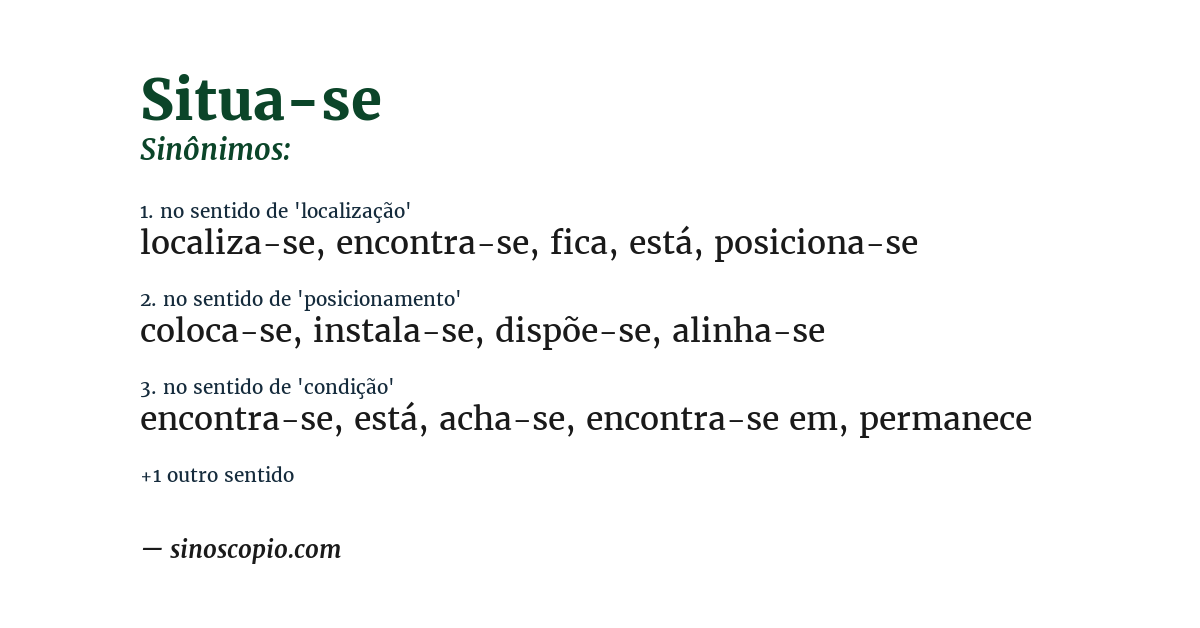 Sinônimo de situa-se