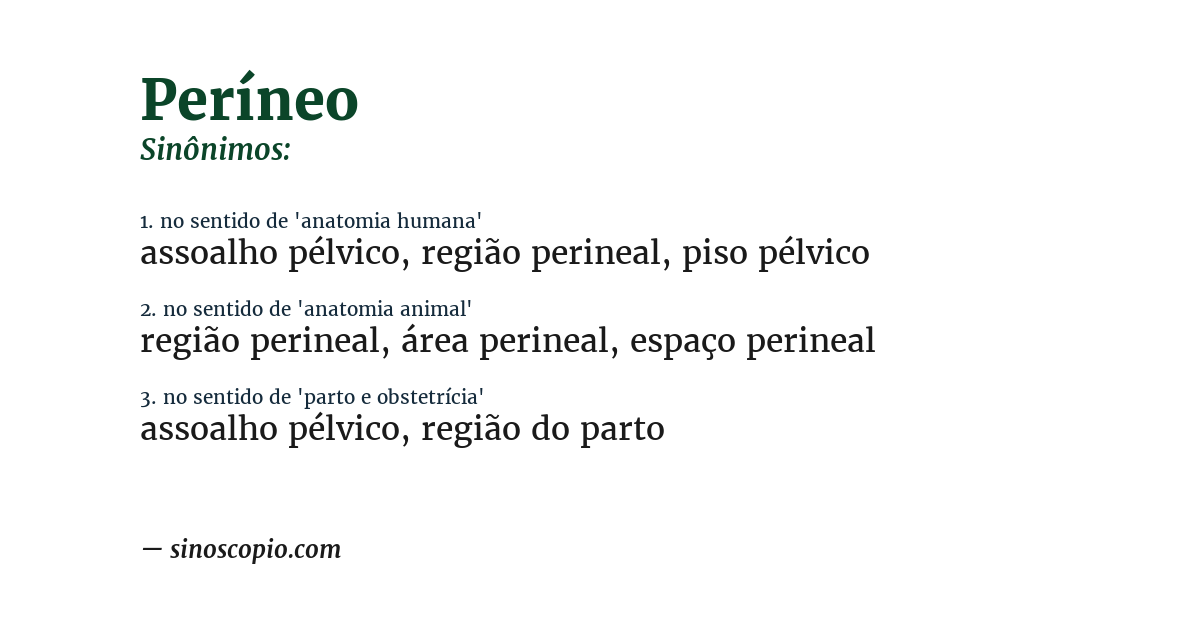 Sinônimo de períneo