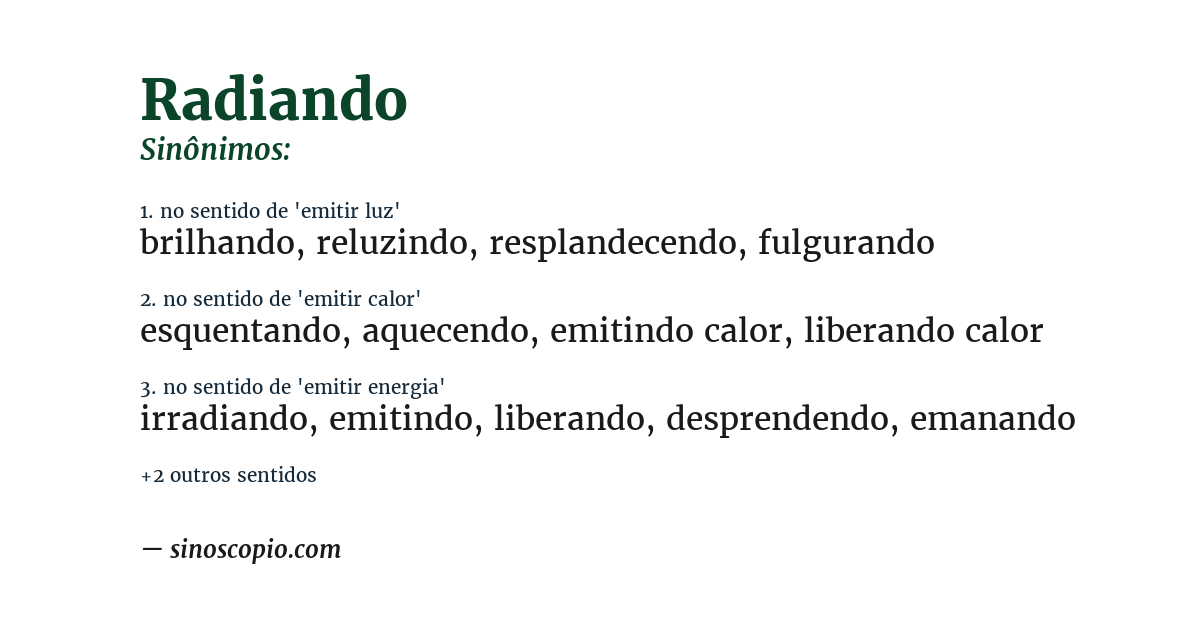 Sinônimo de radiando