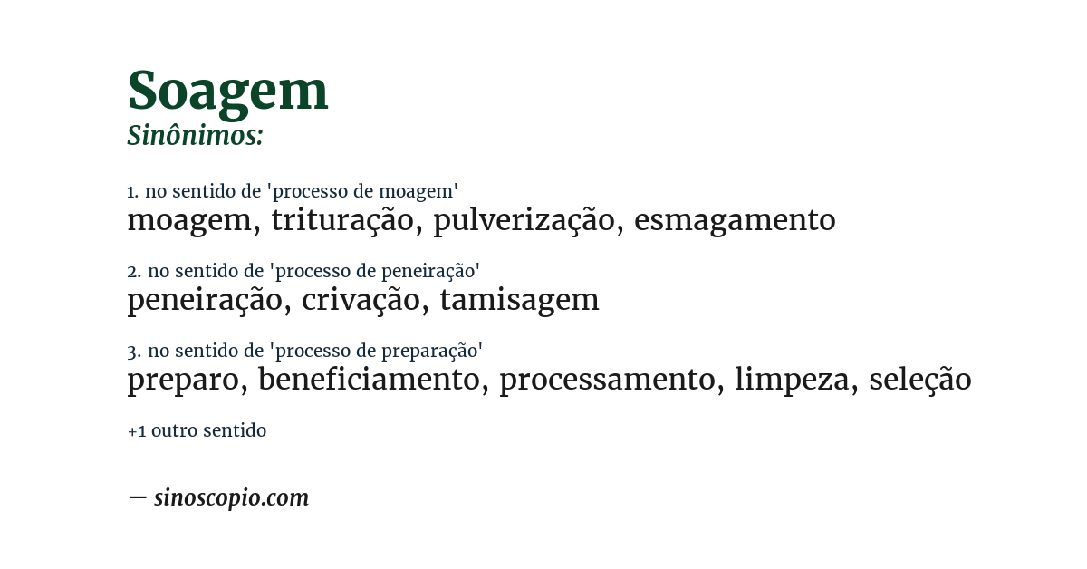 Sinônimo de soagem