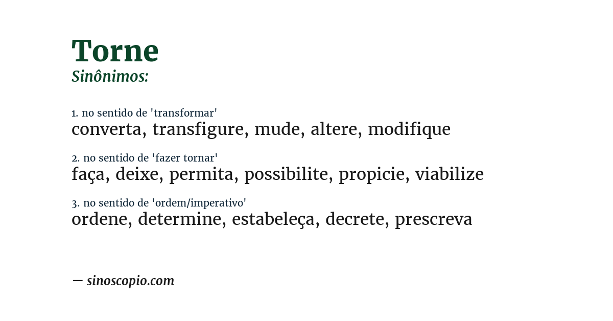 Sinônimo de torne