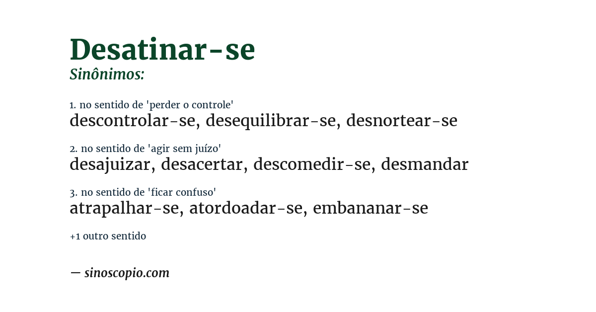 Sinônimo de desatinar-se