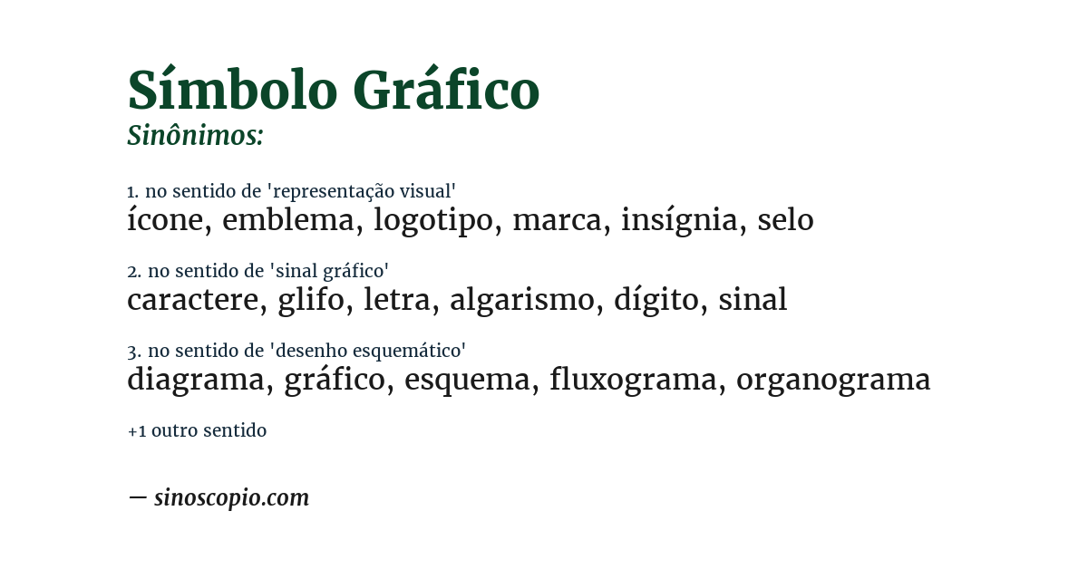 Sinônimo de símbolo gráfico
