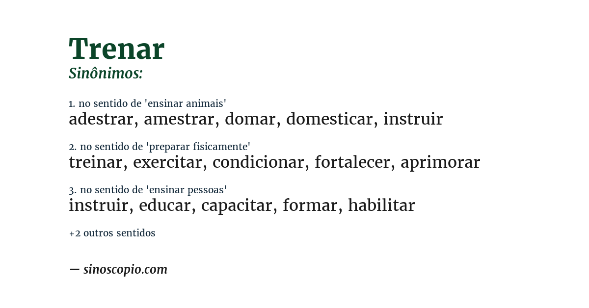 Sinônimo de trenar