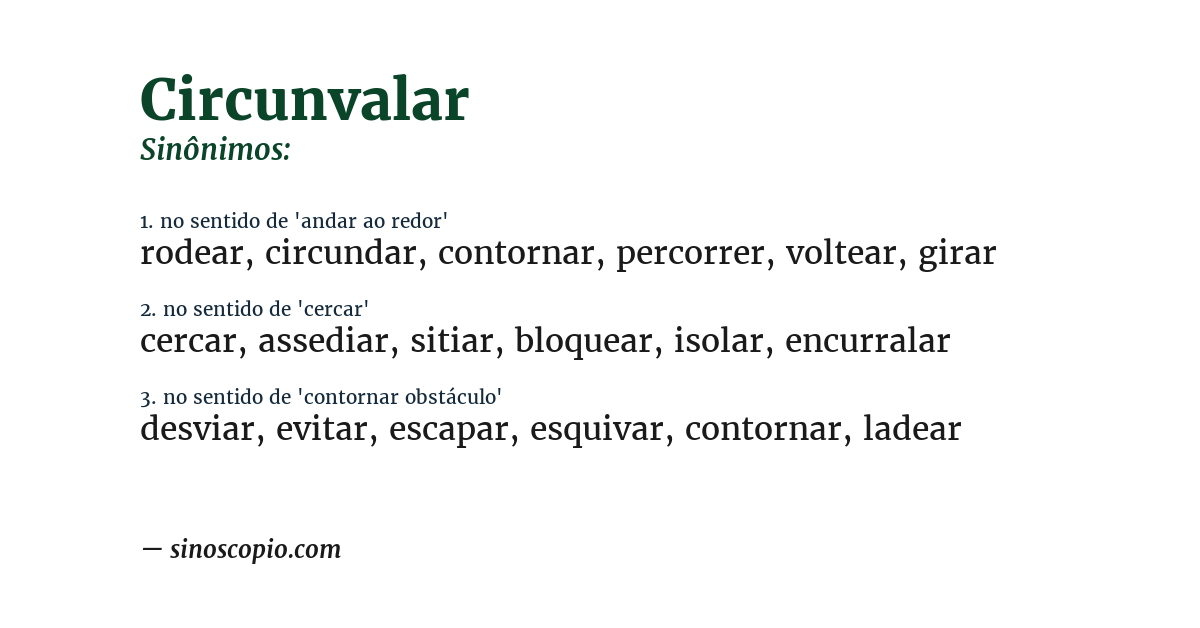 Sinônimo de circunvalar