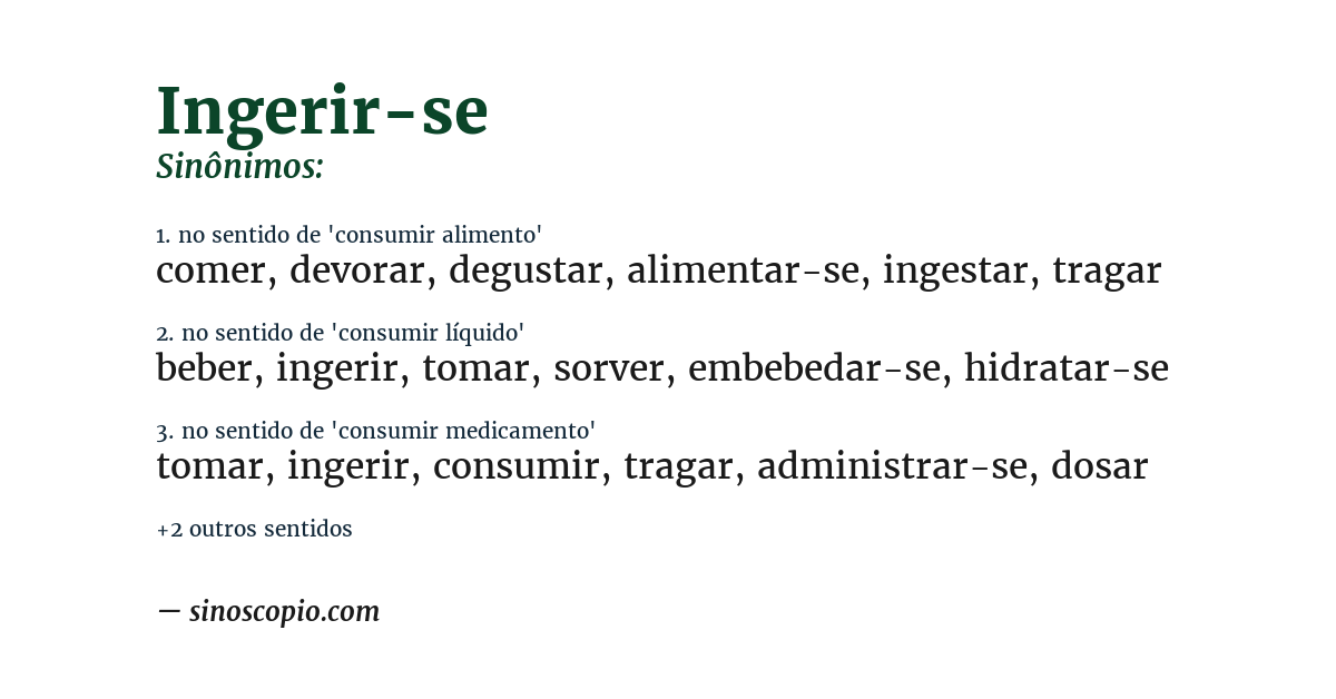 Sinônimo de ingerir-se