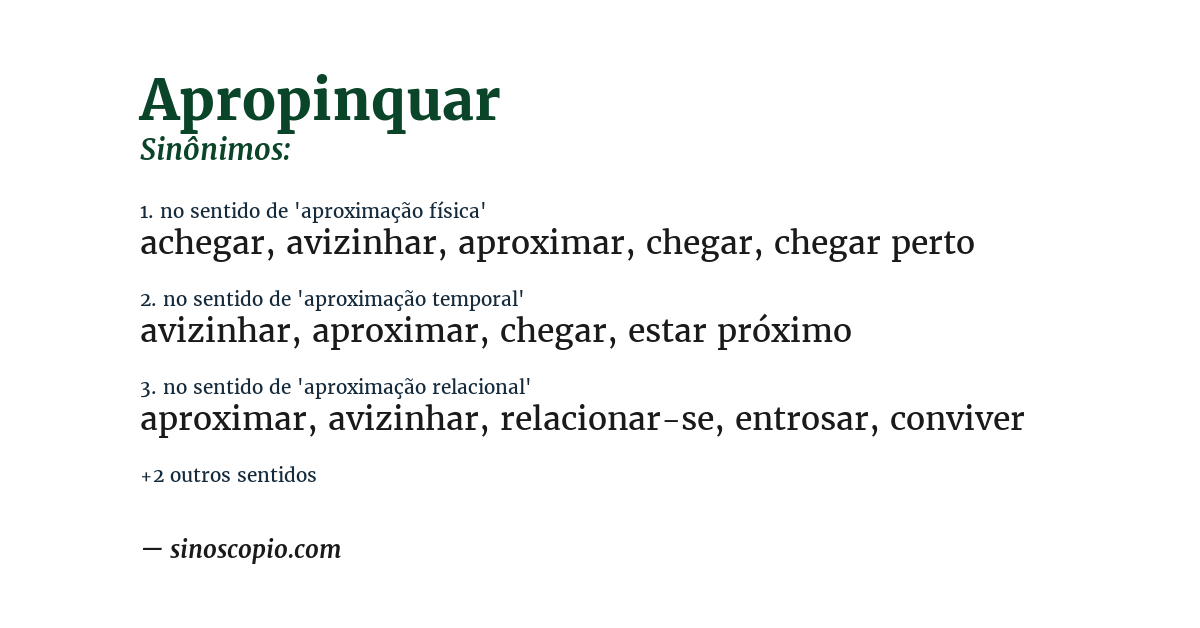 Sinônimo de apropinquar