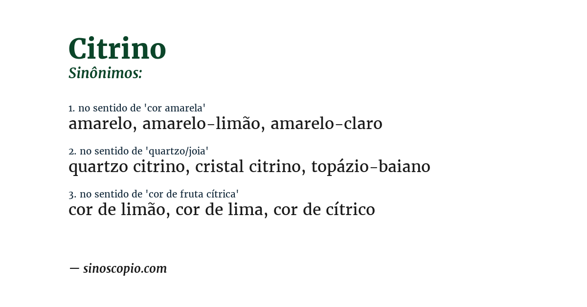 Sinônimo de citrino