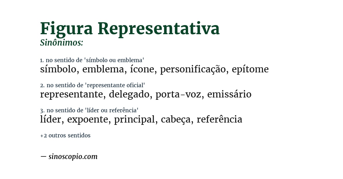Sinônimo de figura representativa