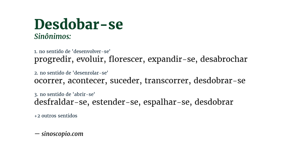 Sinônimo de desdobar-se