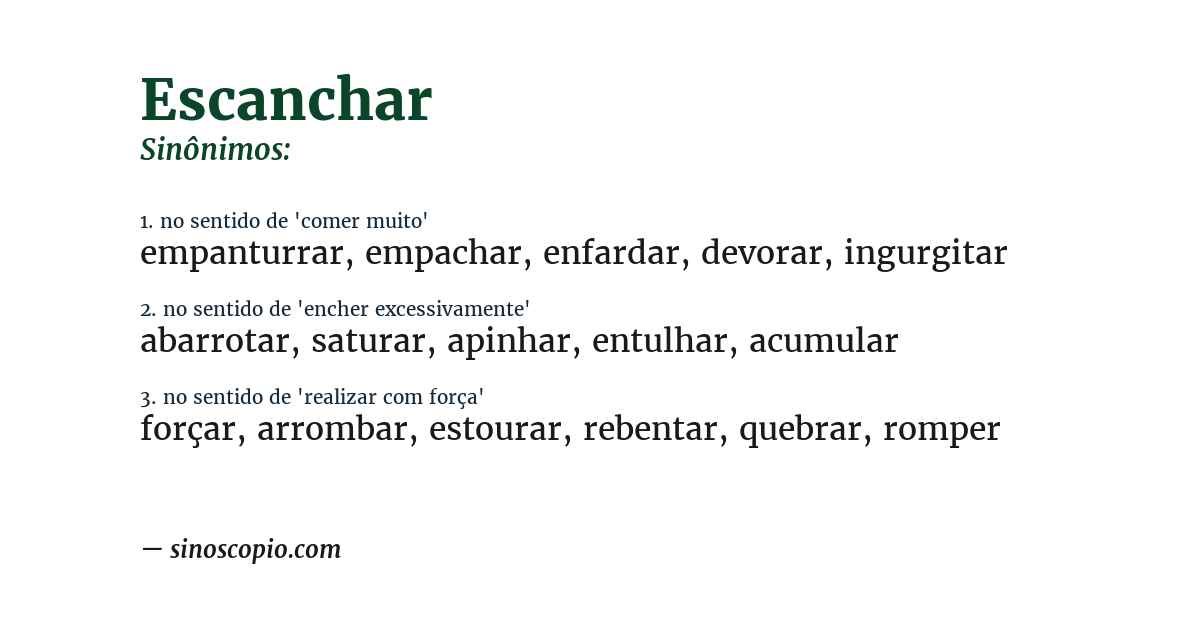 Sinônimo de escanchar