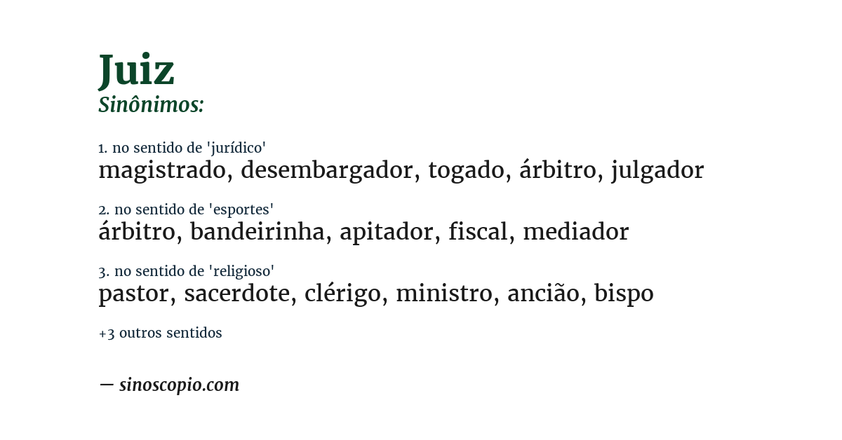 Sinônimo de juiz