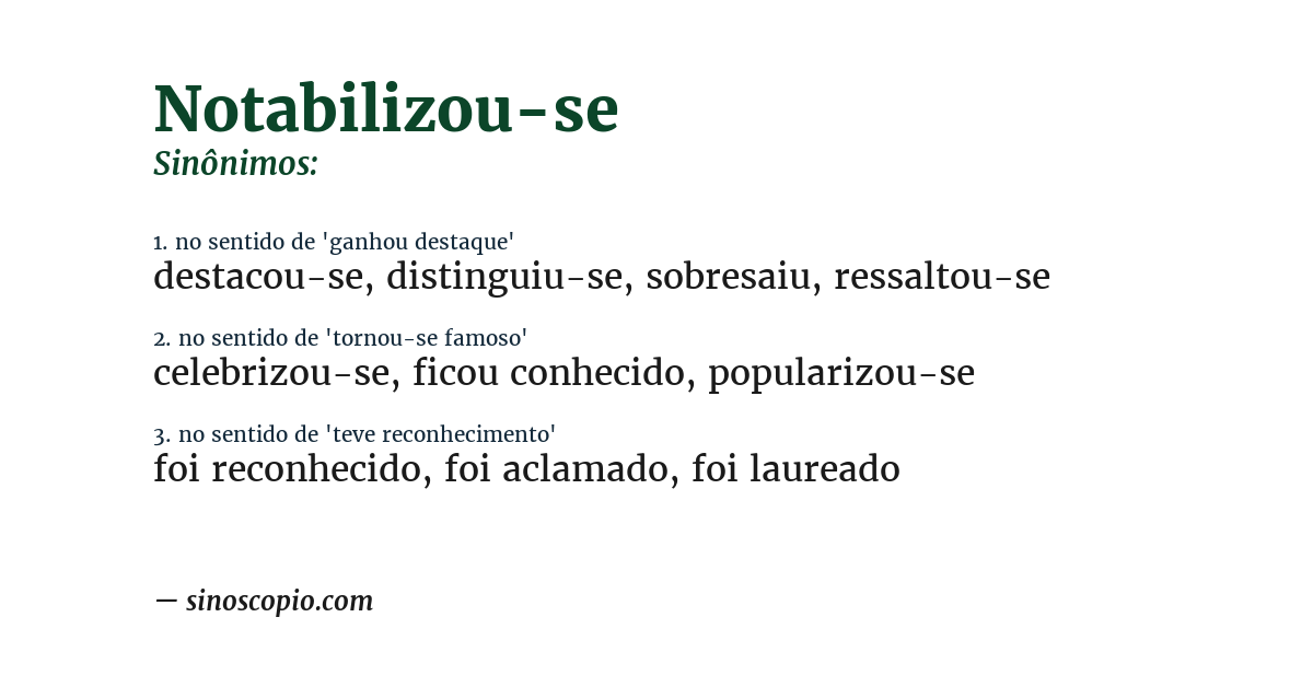 Sinônimo de notabilizou-se