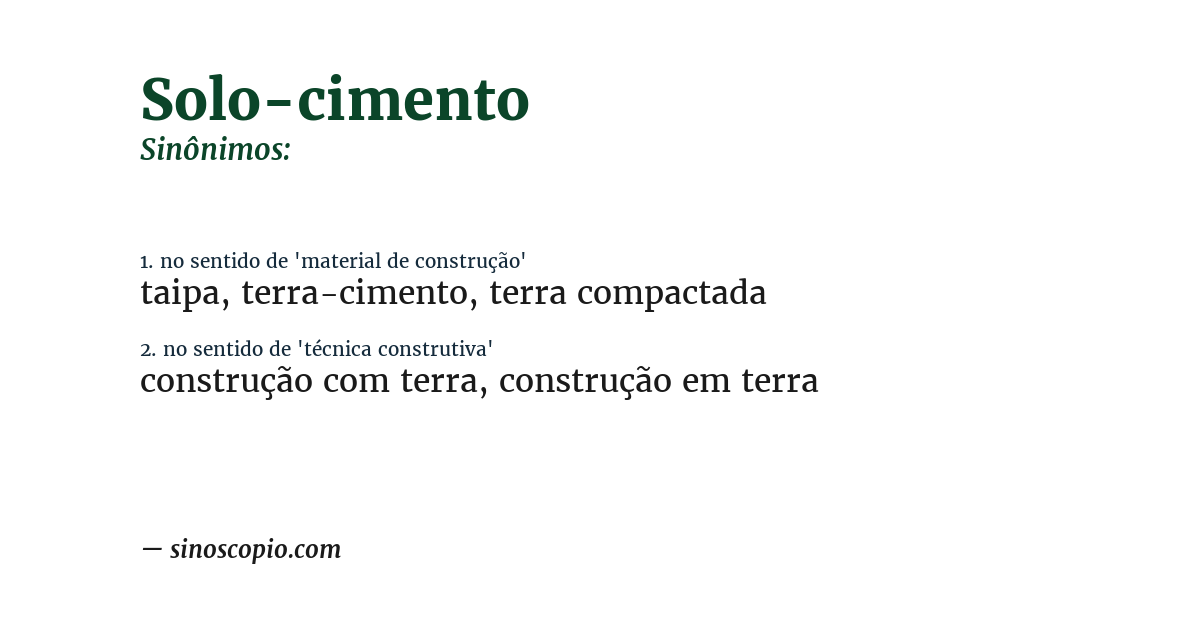 Sinônimo de solo-cimento