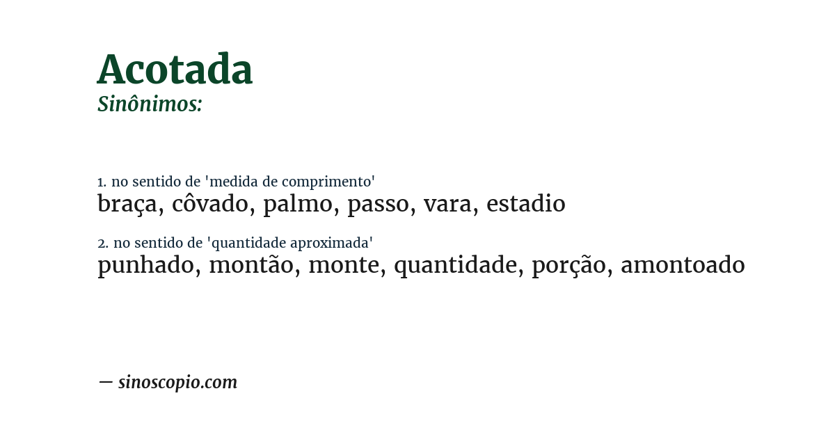 Sinônimo de acotada