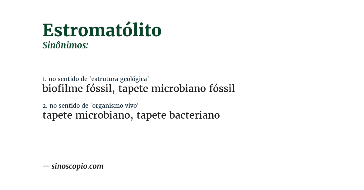 Sinônimo de estromatólito