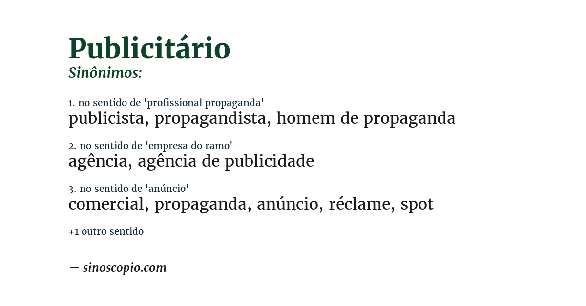 Sinônimo de publicitário