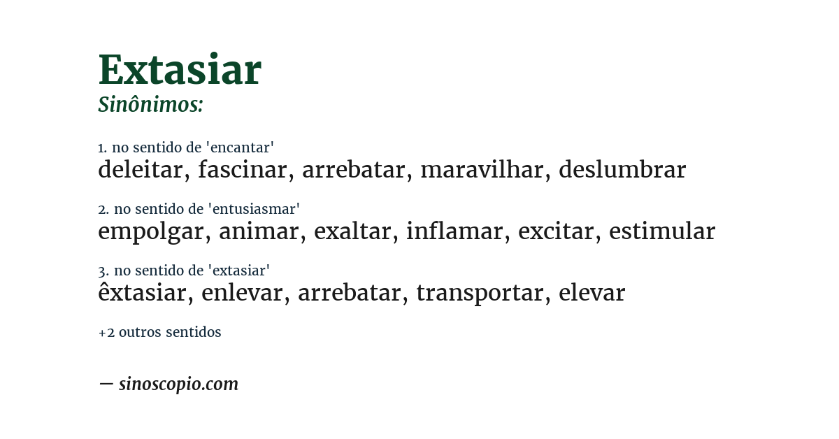 Sinônimo de extasiar