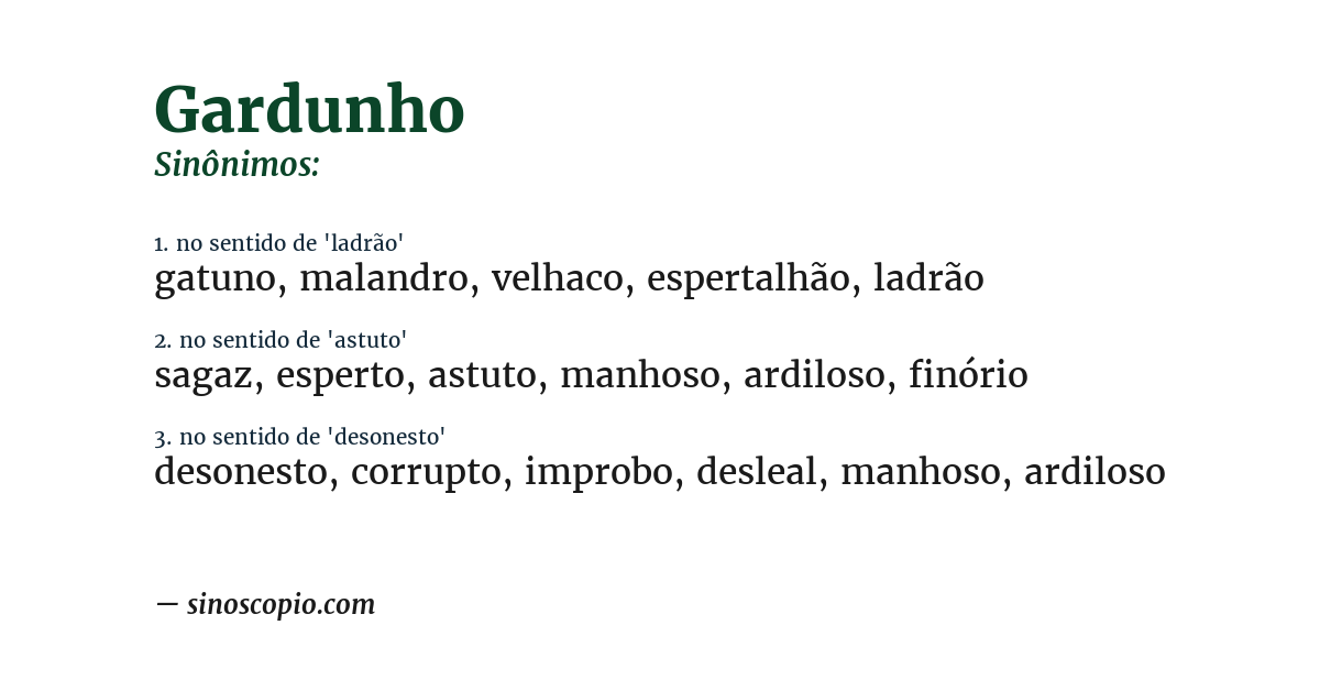 Sinônimo de gardunho