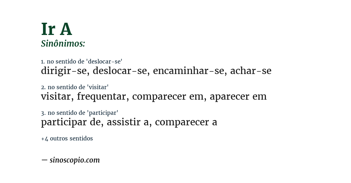 Sinônimo de ir a
