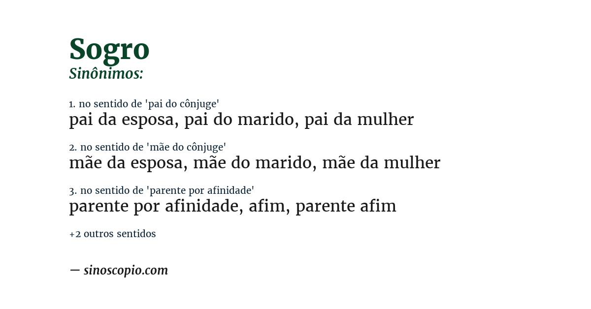Sinônimo de sogro