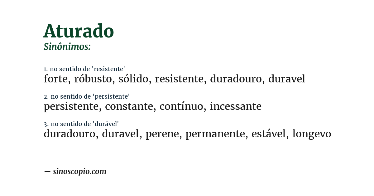 Sinônimo de aturado