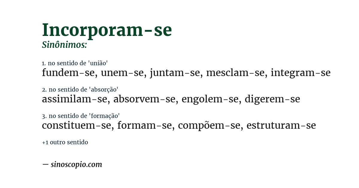 Sinônimo de incorporam-se