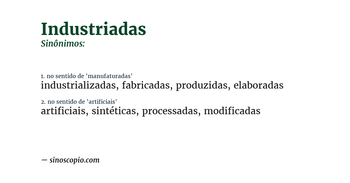 Sinônimo de industriadas