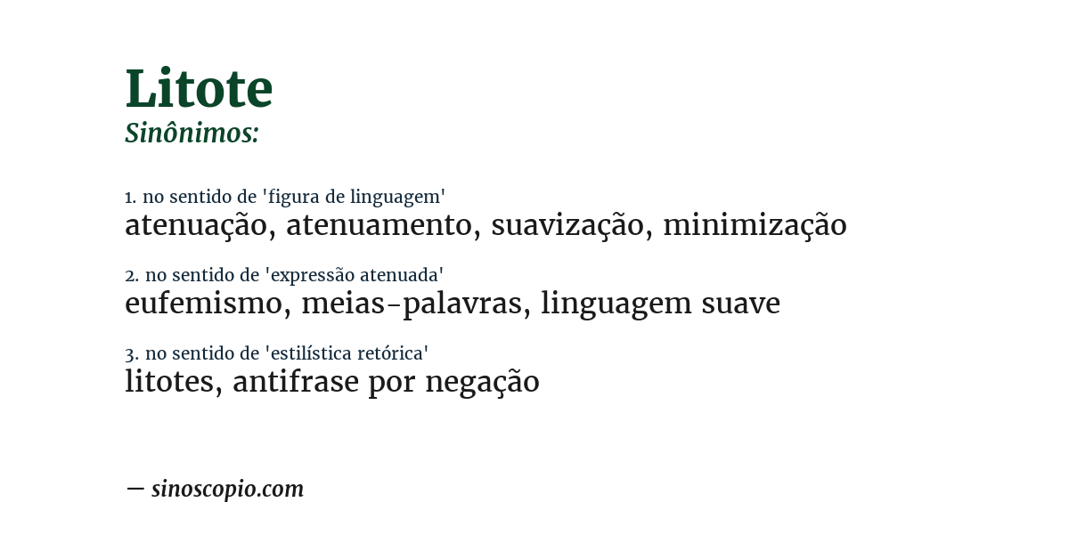 Sinônimo de litote