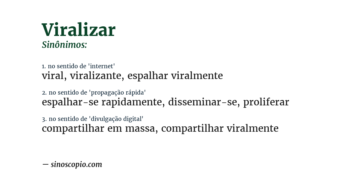 Sinônimo de viralizar
