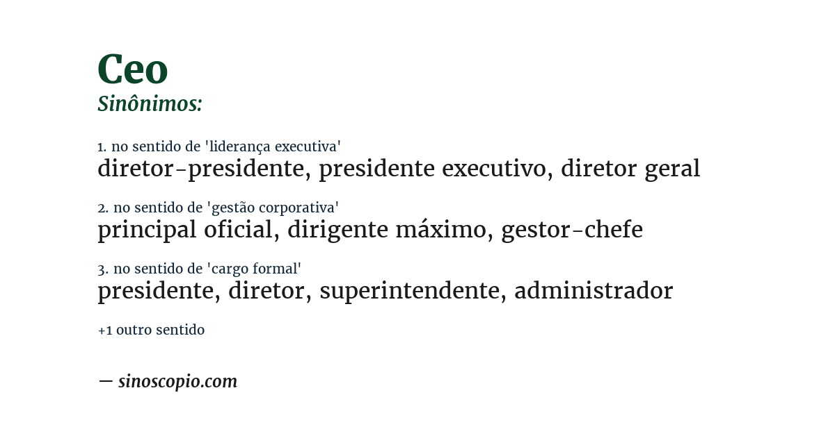Sinônimo de ceo