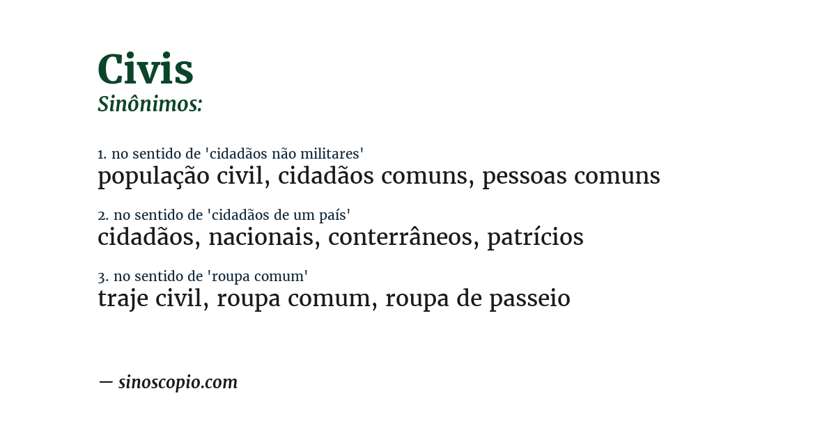Sinônimo de civis