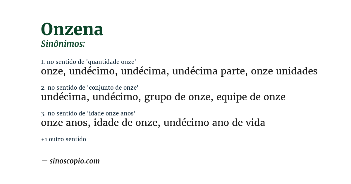 Sinônimo de onzena