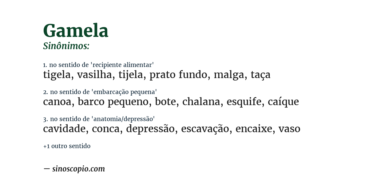 Sinônimo de gamela