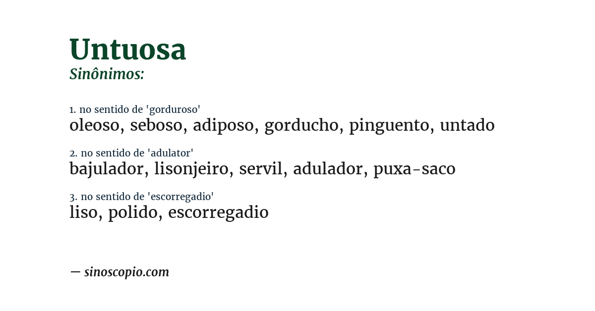 Sinônimo de untuosa
