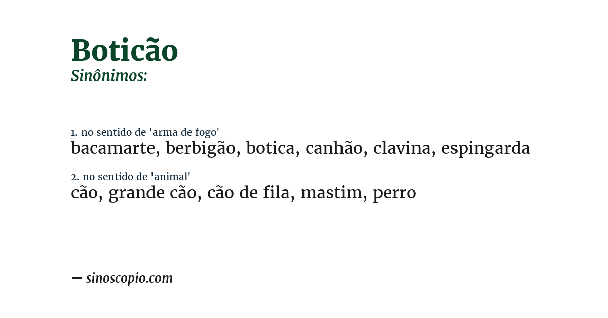Sinônimo de boticão